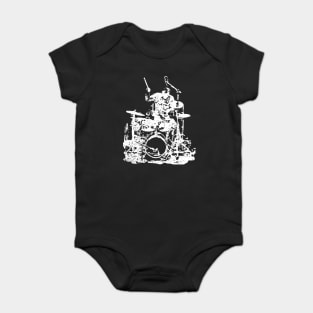 Drummer In Action Baby Bodysuit